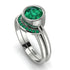 Bezel Emerald Bridal Set - Emerson No. 21